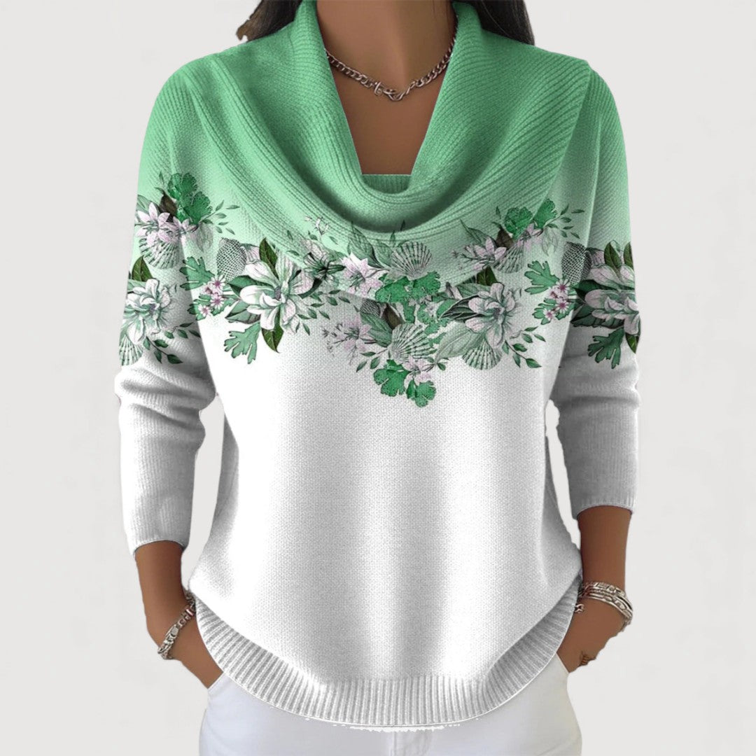 Elegancki sweter z kapturem Flora™